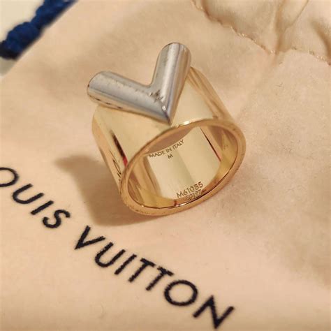 Louis Vuitton M61085 Ring Essential V Gold Silver Used from